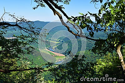 Scenic view of Kolpa river valley Stock Photo