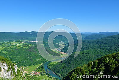 Scenic view of Kolpa river valley Stock Photo