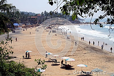 Kovalam Beaches - India`s No.1 International Tourist Centre. Editorial Stock Photo