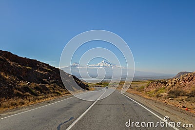 A scenic view of Mout Ararat from Armenia. Stock Photo
