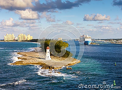 Scenic view of Nassau, Bahamas. Editorial Stock Photo