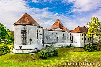 Old castle in Croatia, Varazdin. Stock Photo