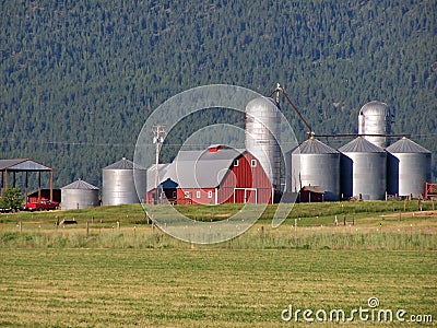 Scenic view of an Oregon ranch. Stock Photo
