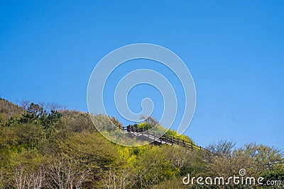 Scenic view of Oryukdo sunrise coastal walk along igidae trail in Busan, South Korea Stock Photo