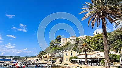 Scenic view of the Port-Cros island with the Mediterranean sea in Hyeres, France, in summer Editorial Stock Photo