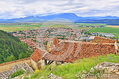 Rasnov Citadel scenic view Transylvania Romania Stock Photo