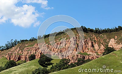 Scenic view with the Red Ravine Stock Photo