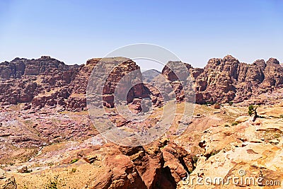 The Sacred Valley of The Lost City Of Petra, Jordan Stock Photo