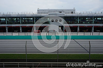 Scenic view of the Sepang international circuit track used for Formula one Racing events Editorial Stock Photo