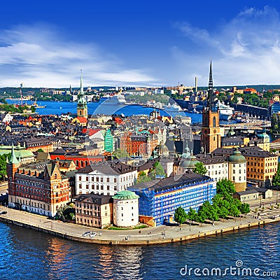 Scenic view of Stockholm Stock Photo