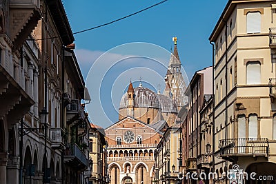 Padua - Scenic view from Street via Pietro Scalcerle on Basilica of Saint Anthony in Padua, Veneto, Italy, Europe Stock Photo