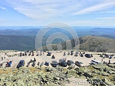 Scenic View Top of Mount Washington NH June 2015 Beautiful View from The Summit Editorial Stock Photo