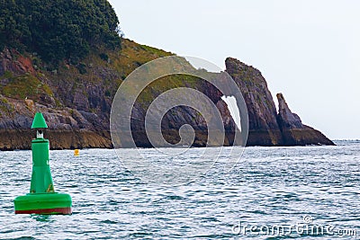 View of Tor bay coastline United Kingdom Stock Photo