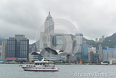 Scenic view of Tsim Sha Tsui, a popular tourist destination in Hong Kong Editorial Stock Photo