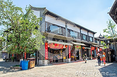 Scenic view of the Yunnan Nationalities Village which is located at Kunming Yunnan Editorial Stock Photo