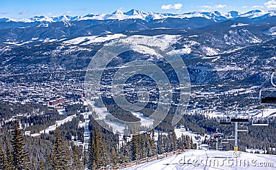 scenic views around breckenridge colorado skiresort town Stock Photo