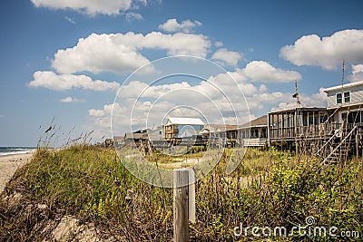 Scenic views at oak island beach north carolina Stock Photo