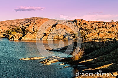 Scenic Willow Lake Prescott Arizona Stock Photo