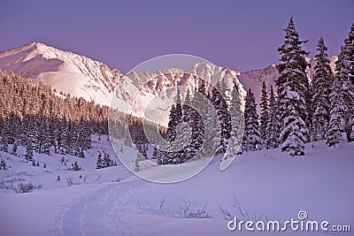 Scenic Winter Colorado Stock Photo