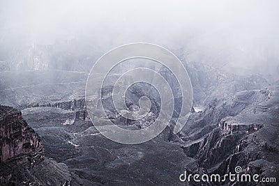 Scenic Winter Grand Canyon Stock Photo