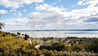 Sceninc view at Lake Balaton Stock Photo