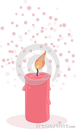 Scented candle illustration Vector Illustration