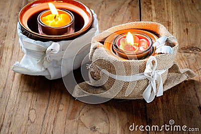 Scented candles Stock Photo