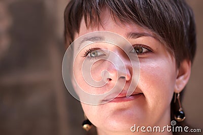 Sceptical woman Stock Photo