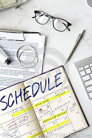 Schedule Activity Calendar Appointment Concept Stock Photo