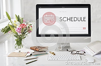 Schedule Appointment Meeting Agenda Planner Concept Stock Photo