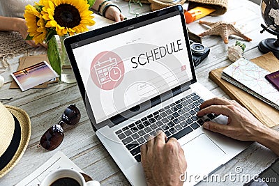 Schedule Appointment Meeting Agenda Planner Concept Stock Photo