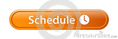 Schedule icon web button Cartoon Illustration