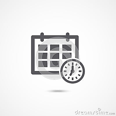 Schedule icon on white Vector Illustration