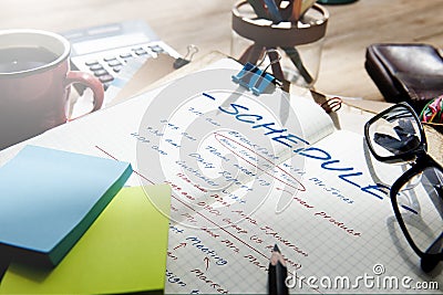 Schedule Planning Time Activity Concept Stock Photo