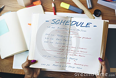 Schedule Planning Time Activity Concept Stock Photo