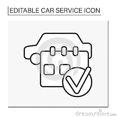 Schedule service line icon Vector Illustration