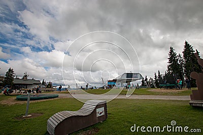 Playground on top of a mountain in Scheffau, Austria Editorial Stock Photo