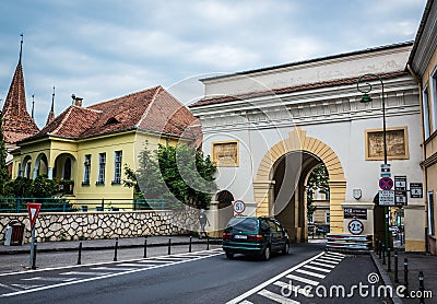 Schei gate in Brasovold town, Romania Editorial Stock Photo