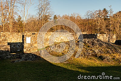 Historic old ruin in Schellenberg in Liechtenstein Editorial Stock Photo