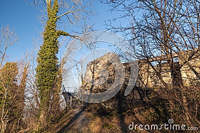 Historic old ruin in Schellenberg in Liechtenstein Editorial Stock Photo