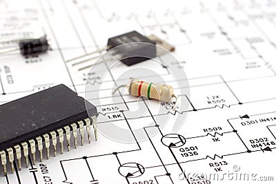 Schematic diagram. Stock Photo