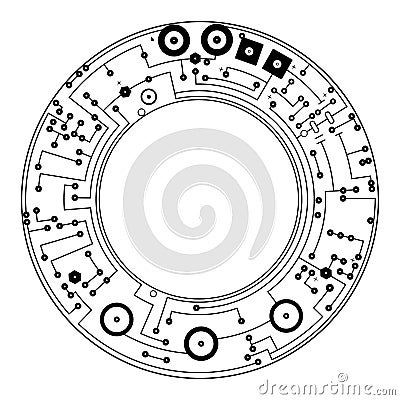 Schematic diagram - plan of electronic circuit Vector Illustration