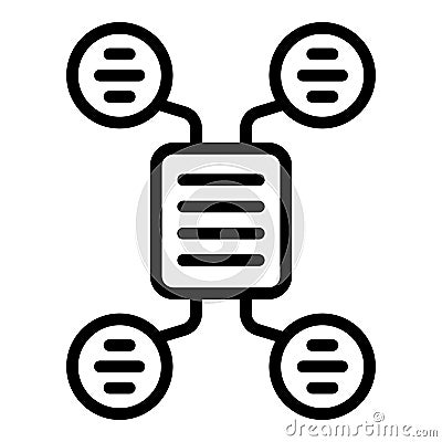 Scheme data icon outline vector. Study case Vector Illustration