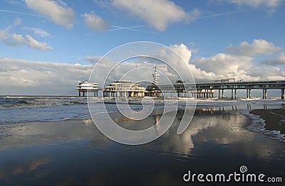 Scheveningen Pier Stock Photo