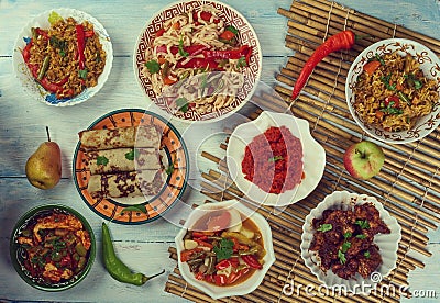 Schezwan cuisine Stock Photo