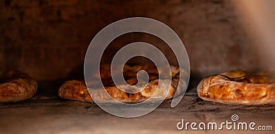 Schiacciata is a kind of bread made in Tuscany, Italy Stock Photo