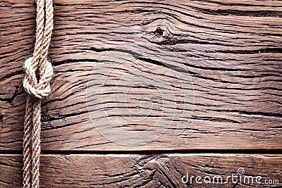 Schifferknoten über Altem Holz. Stockfotos - Bild: 37848383