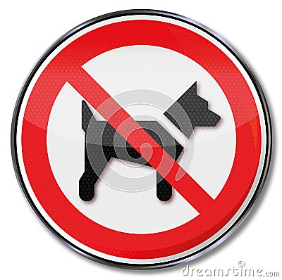Dogs are prohibited in this area Vector Illustration