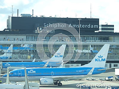 Schiphol Airport, Amsterdam, Netherlands. Editorial Stock Photo