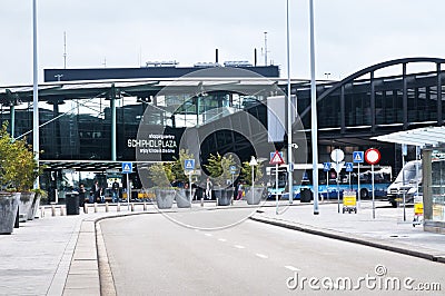 Schiphol Plaza shopping center in Airport of Amsterdam Editorial Stock Photo